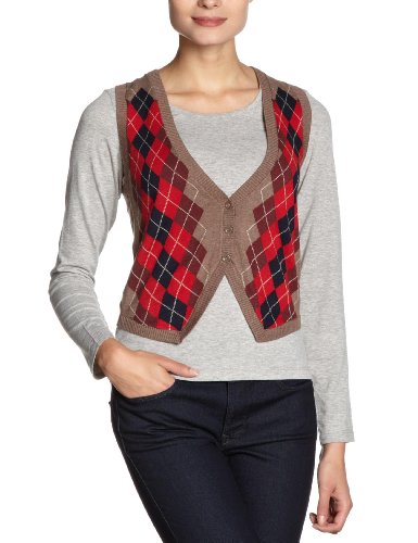 ESPRIT Damen Pullunder W21519, Gr. 38 (M), Braun (fox brown melange 217) Preisvergleich