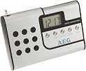 AEG DRR 4107 Digitales Reiseradio (LC-Display, UKW Scan-Tuner, Lautsprecher, In-Ear-Kopfhörer, Teleskopantenne, Gürtelclip) schwarz/blau