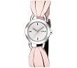 Lorus Ladies Silver Tone Watch with Baby Pink Leather