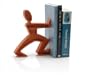 Black+Blum James the Bookend 8-1/2 by 7-1/2 by 2-1/4-Inch Bookend, Orange