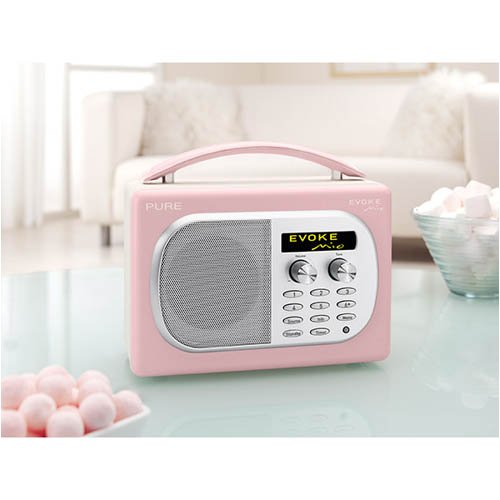 Childrens Toyshop  Electronics : PURE EVOKE MIO CANDY 50'S STYLE DAB RADIO WITH BUILT-IN CHARGEPAK