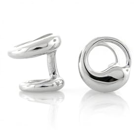 Bling Jewelry Designer Inspired Sterling Silver Eternal Circle Cufflinks
