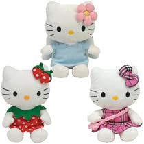 TY HELLO KITTY ~ BLUE ANGEL ~ STRAWBEERY ~ TARTAN TRIO