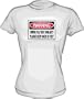 Warning Swine Flu Test Subject Keep Back Sign Logo Women's tee Shirt Small thru XL