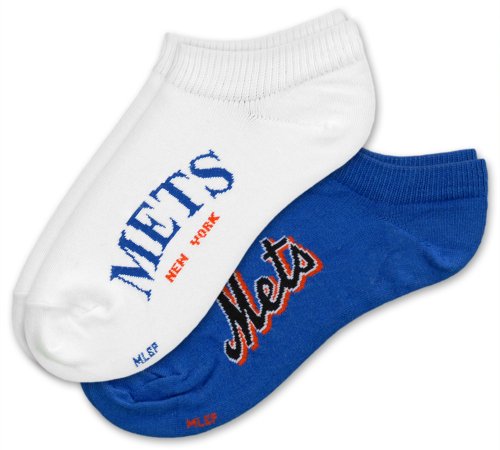 MLB New York Mets Women's No-Show Socks (2 Pack)