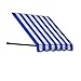 Awntech 6-Feet Santa Fe Twisted Rope Arm Window/Entry Awning, 44-Inch Height by 36-Inch Diameter, Bright Blue/White