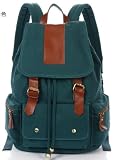BRAND NEW GREEN Canvas Backpack School Bag Upgraded Version Super Stylish! COOL!
