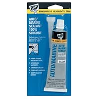 Dap 00694 2-4/5-Ounce Silicone Rubber Auto/Marine Sealant, Clear