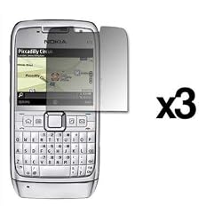 EMPIRE 3 Pack of Reusable LCD Screen Protectors for Nokia E71, E71X [EMPIRE Packaging]