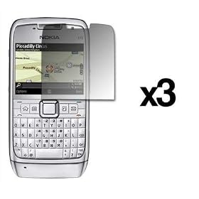 3 Pack of Premium Reusable LCD Screen Protectors for Nokia E71, E71X