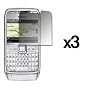 3 Pack of Premium Reusable LCD Screen Protectors for Nokia E71, E71X