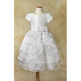 White Ruffles and Layers Christening Baptism Dress