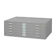 Safco Products Company Products - 5-Drawer Flat File, 46-3/8"x35-3/8"x16-1/2", Gray - Sold as 1 EA - Five-drawer steel Flat File offers a welded steel construction, wraparound corners and a sturdy inner frame for durable storage of important documents. Heavy-gauge steel with a powder-coat finish has front supports. Case-hardened ball-bearing rollers provide you with smooth, quiet operation. Positive closures keep your drawers tightly shut, while courtesy stops keep them in place while open. Keep