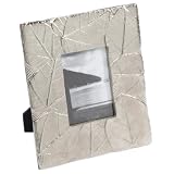 Accents de Ville Leaves Imprint Frame, Nickel, 4 x 6 by Accents de Ville