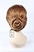 Anogol Free Hair Cap+ for Adults for Kids Halloween Wig Party Wigs Braid Hair Brown Updo Wig