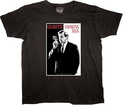 The X-Files Villian Chain CSM Cigarette Smoking Man Scarface Black T-Shirt Tee