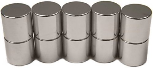 10 Neodymium Magnets 1/2 x 1/2 inch Cylinder N48
