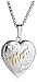 Sterling Silver and 14k Gold "Mom" Heart Locket, 18"