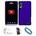 Magic Blue 2 Piece Protective Snap-On Hard Case Cover for Motorola Droid 3 Verizon Wireless Android Smartphone + Clear Screen Protector + White Rapid Travel Wall Charger + SumacLife TM Wisdom Courage Wristband