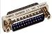 25-Pin Parallel Gender Changer (Male To Male) ~ Low Profile (Slimline) ~ Coupler ~ Both Ends Are 25-Pin Male ~ DSUB ~ IEEE-1284 ~ D25 ~ Cable Converter ~ Port Adapter ~ Converts A Female Port Or Cable To A Male
