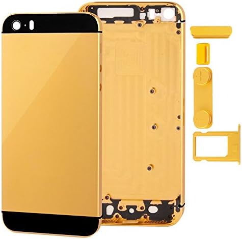 Generic Full Housing Alloy Replacement Back Cover full set Buttons for iPhone 5S Gold