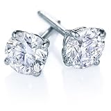 1 4 CT Diamond Martini Stud Earrings 14KT Gold (SI-1, G-H, .25)