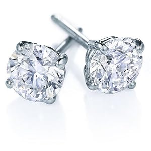 Click here to buy 1 4 CT Diamond Martini Stud Earrings 14KT Gold (SI-1, G-H, .25) by Planetgemz.