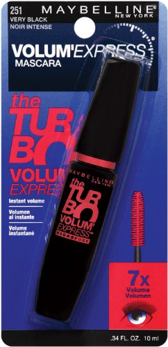 Maybelline New York Volum' Express Turbo Washable Mascara, 251 Very Black, 0.34 Fluid Ounce