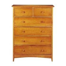 Hawthorne 37w 4 + 2 Drawer Chest, 48.5Hx37W, OAK