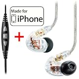 Shure SE535-CL Earphones (Clear) and CBL-M-+K Music Phone Cable with Remote + Mic for iPhone, iPod and iPad