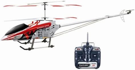 49" FXD 3.5 3ch Gyro Metal Frame Rc Helicopter with LED Lights Red