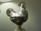 2 Piece Mercury Glass Rooster