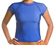 Women's UV Rash Guard Shirt - Cap Sleeved Royal Blue