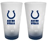 Indianapolis Colts Frosted Pint Glass (16-Ounce, Set of 2)