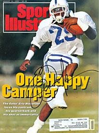 Signed Dickerson Photo - Indianapolis Colts Sports Illustrated August 12 1991 - Autographed NFL Photos