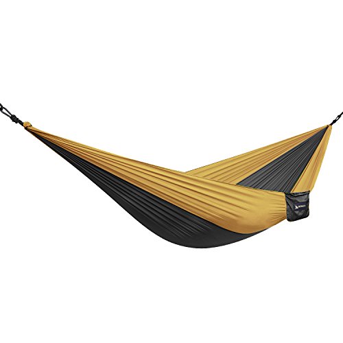 Gonex Parachute Nylon Fabric Ourdoor Camping Hammock,Portable Lightweight for Travel, Yard, Beach, Siesta+FREE Ropes & Carabiners
