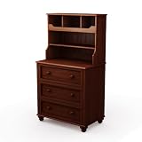 South Shore Furniture, Lullaby Collection, 3 Drawer Chest with Hutch, Sumptous Cherry