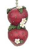 Review Tribeca Blu  / STRAWBERRIES berry ceiling FAN PULL chain decor