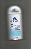 [3 PACK] ADIDAS 48 HOUR ACTION 3 TECH ANTIPERSPIRANT DEODORANT FOR WOMEN FITNESS FRESH scent