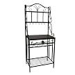 Lisbon Bakers Rack Storage Unit - Black