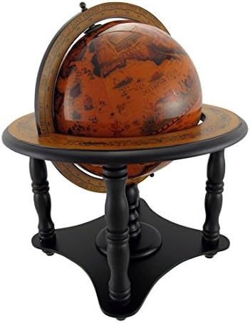 Gorgeous 8 Inch Diameter Old World Globe on Stand