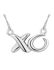 Hug n Kisses XO Necklace in Sterling Silver with Chain