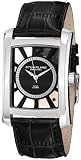 Stuhrling Original Mens 144D.33151 Classic Gatsby Swiss Quartz Black Dial Leather Strap Watch