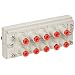 SMC KDM Series Polybutylene Terephthalate Rectangular Multi-Connector, 1/8" Tube OD, 10 Connecting Tubes