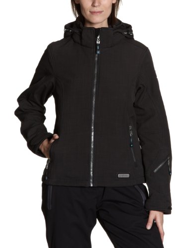 Killtec 19197  Damen Soft Shell Jacke mit abzipbarer Kapuze Karmela, schwarz (200), 40 Preisvergleich