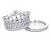 .925 Sterling Silver Cubic Zirconia Crown Tiara 2 Band Set Ring