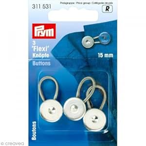 Boutons flexi 15 mm argent: Cuisine & Maison