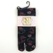 Dragon and Clouds Tabi Fashion Midcalf Socks with 7 Inch Cuff, Black