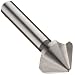 Dormer G154 Series High-Speed Steel Single-End Countersink, Uncoated (Bright) Finish, 3 Flutes, 82 Degrees, Round Shank