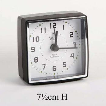 Childrens Toyshop  Electronics : Black Radio Controlled Square Alarm Clock